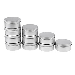 10 Pcs 150 Ml Vide Cosmétique Pots Baume À Lèvres Conteneur Pot Petite Poudre Argent Boîtes En Aluminium Avec Couvercle À Vis