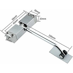 Elixir Ferme-porte Automatique Interne Fermeture à Ressort Automatique Ferme-porte à Ressort de Tension Réglable Ferme-porte en Acier Inoxydable avec Clé Hexagonale Vis, pour Portes de Placard