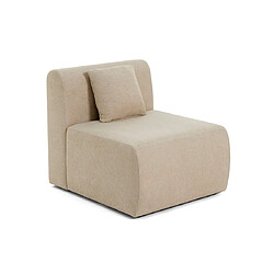 Lisa Design Ikare - module d'assise sans accoudoirs - en tissu Ikare - module d'assise sans accoudoirs - en tissu - Beige