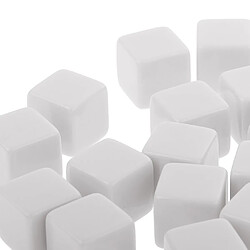 Avis 25 pièces en carré en blanc Dices D6 Six côtés RPG Gaming Dice Gift White