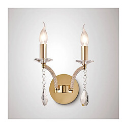 Luminaire Center Applique murale Fiore avec interrupteur 2 Ampoules doré/cristal Coloris : doré Largeur en Cm : 26 Hauteur en Cm : 22 Profondeur en Cm : 19 Poids en Kilos : 1,0 Efficacité énergétique : A++ to D Nombre d'ampoules : 2