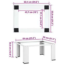 vidaXL Socle pour machine à laver Blanc pas cher