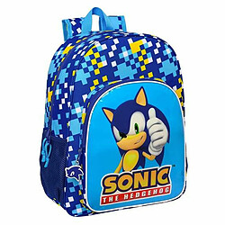 Cartable Sonic 33 x 42 x 14 cm Bleu 