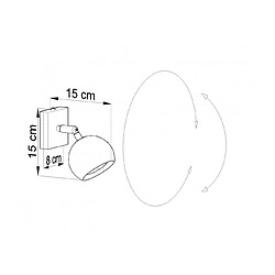 Acheter Luminaire Center Applique murale OCULARE acier blanc 1 ampoule