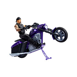 Mattel WWE Wrekkin - Véhicule Big Evil Slamcycle avec figurine Undertaker 15 cm