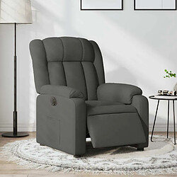 Maison Chic Fauteuil Relax pour salon, Fauteuil inclinable électrique Gris foncé Tissu -GKD92994