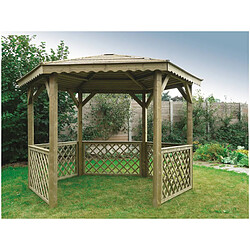 Solid Kiosque en bois Pavilion - 6.68 m² - 3.15 x 2.57 x 2.56 m - 16 mm