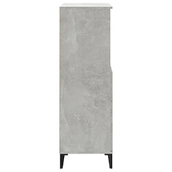 Maison Chic Buffet,Meuble de Rangement,commode pour salon,Cuisine Gris béton 60x36x110 cm Bois d'ingénierie -MN69209 pas cher