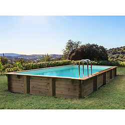 Habitat Et Jardin Piscine bois en kit rectangle Murano - 12.20 x 6.20 x 1.44 m