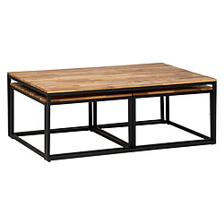 Atmosphera, Createur D'Interieur Table basse Edena x 3 Marron - ATMOSPHERA