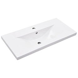 Acheter vidaXL Cadre de lavabo de salle de bain vasque à encastrer Blanc Fer