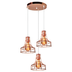 Stoex Suspensions Abat-Jour Cage en Métal Lampe de plafond avec Câble Ajustable Décoration pour Restaurant Chambre Salon cuisine