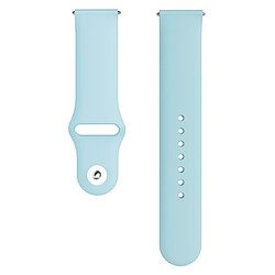 Wewoo Bracelet pour montre connectée Galaxy Watch Active 2 Smart couleur unie de poignet en siliconeTaille L Bleu clair