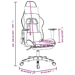 vidaXL Chaise de jeu de massage et repose-pied Noir et gris Similicuir pas cher