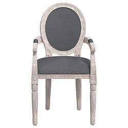 Avis Maison Chic Chaises à manger,Chaise pour cuisine gris foncé 54x56x96,5 cm tissu -MN77506