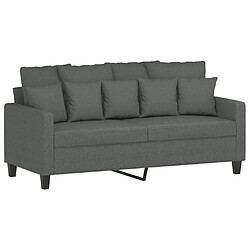 Maison Chic Canapé à 2 places,Sofa de Salon,Canapé droit Gris foncé 140 cm Tissu -GKD144997