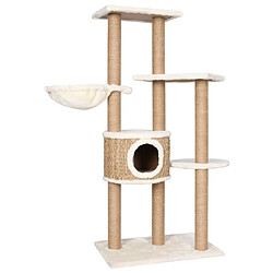 Arbre à chat,centre de jeux pour chats avec griffoirs,perchoirs et panier 126 cm Herbiers marins -MN85369