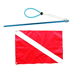 Drapeau de Plongée Indicateur Bannière Marqueur De Signal de Bateau avec Bâton de Plongée Pointeur Equipements de Sécurité