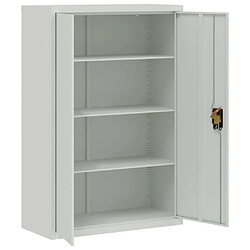 Avis vidaXL Armoire de bureau 90x40x140 cm Acier Gris