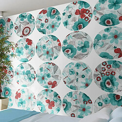 Paris Prix Papier Peint Turquoise Meadow Circle 50x1000cm 