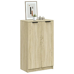 vidaXL Armoire à chaussures Chêne sonoma 59x35x100cm Bois d'ingénierie