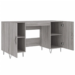 Maison Chic Bureau,Table de travail pour chambre sonoma gris 140x50x75 cm bois d'ingénierie -GKD76401 pas cher