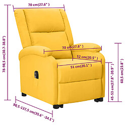 vidaXL Fauteuil jaune tissu pas cher