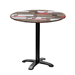 Restootab Table ronde Ø80cm - modèle Bazila bois redden wood