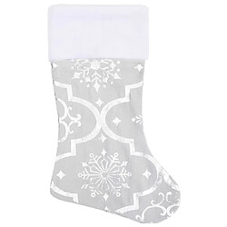 Avis vidaXL Jupe de sapin de Noël de luxe avec chaussette Blanc 122cm Tissu