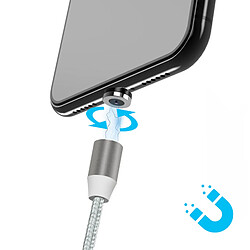 Acheter Avizar Câble USB vers iPhone iPad iPod/USB-C/Micro-USB Magnétique Charge Synchro Argent