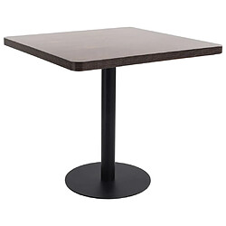 vidaXL Table de bistro Marron foncé 80x80 cm MDF