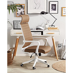 Beliani Chaise de bureau Marron clair LEADER