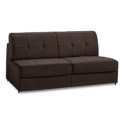 Inside 75 Canapé lit 4-5 places DENSO XXL convertible EXPRESS lattes couchage 180 cm matelas 18cm microfibre marron