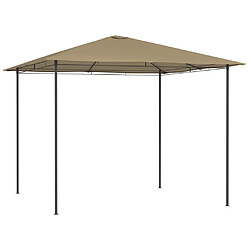 vidaXL Belvédère 3x3x2,6 m Taupe 160 g/m² 