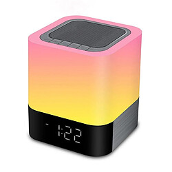 Yonis Enceinte Bluetooth Lumineuse Réveil Tactile Enceinte Bluetooth Sans Fil Multifonction Avec Réveil Lampe De Chevet Tactile YONIS