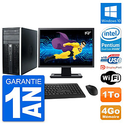 PC Tour HP Pro 6300 CMT Ecran 19" G630 RAM 4Go Disque Dur 1To Windows 10 Wifi - Occasion