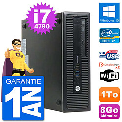 PC HP EliteDesk 800 G1 Core i7-4790 RAM 8Go Disque Dur 1To Windows 10 Wifi - Occasion