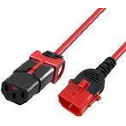 Act Music ACT Powercord C13 - C14 Dual IEC LOCK red 3 m (AK5515) 