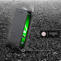 Avis Moozy Case Flip Cover pour Motorola Moto G6, Moto 1S, Noir - Étui à Rabat Magnétique Intelligent avec Porte-Cartes et Support