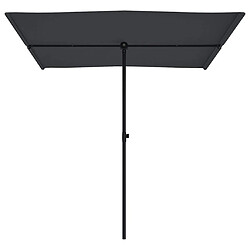 Avis vidaXL Parasol de jardin avec mât en aluminium 2x1,5 m Noir