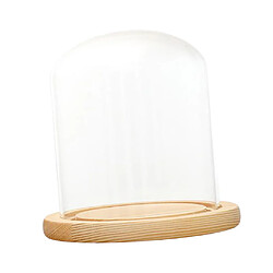 Acheter Dôme en verre transparent avec support en bois à LED Microlandscape Support E 12x12cm