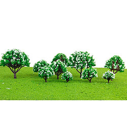 Modèle Arbre,Railroad Scenery,arbres de modèle avec la fleur blanche