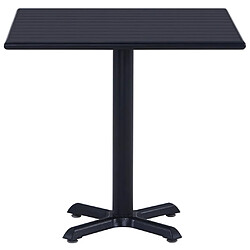 vidaXL Table de jardin Noir 80x80x75 cm