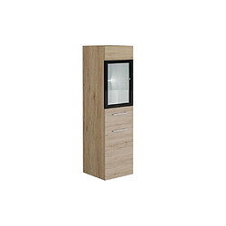 Vente-Unique Colonne de salle de bain avec Leds blanches - Coloris naturel clair - L30 x l30 x H109 cm - LAURINE II