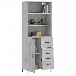 Avis Maison Chic Buffet,Meuble de Rangement,commode pour salon,Cuisine Gris béton 69,5x34x180 cm Bois d'ingénierie -MN89906