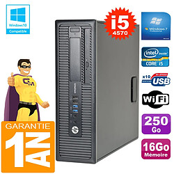 PC HP EliteDesk 800 G1 SFF Core I5-4570 16Go Disque 250Go Graveur DVD Wifi W7 - Occasion