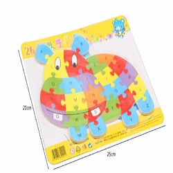 Universal 1 lettre anglaise Animaux Puzzle Cartoon Enfants Anglais Cognition Initiation Puzzle Jouet