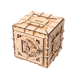 RedMiter Puzzle en bois mécanique 3D coffre-fort Kit banques d'argent jeu de casse-tête en bois IQ - marron 