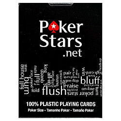 Avis Universal Noir, carte de jeu PokerStars - 100% plastique noir(Le noir)