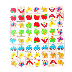 En bois Dominos Blocs pour Les Tout-petits Bébé Puzzles Puzzles En Bois pour Les Tout-petits 1-3 Jouet Éducatif En Bois Blocs pour Cognitive